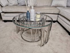 Arezza Set of 2 Marble Nesting Coffee Tables