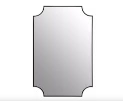 Avento Black Inverted Corners Wall Mirror