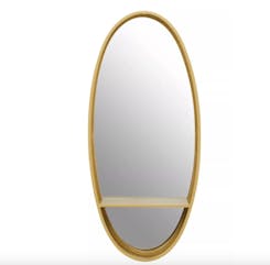 Avento Gold Oval Wall Mirror