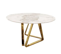 Nero Gold 1.3 Round Dining Table with Sintered Stone Top