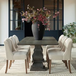 Lucia Collection Dining Table with 6 Compton Boucle Chairs