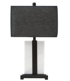 Elvie Black and White Marble Table Lamp