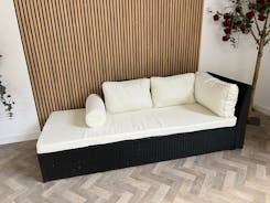 Furvell Ex Display Rattan Chaise in Black