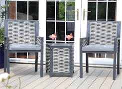 Stockholm Outdoor Rattan and Aluminium Bistro Set