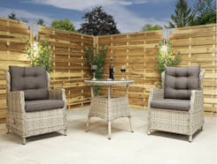 Hampton Outdoor Rattan Recliner Bistro Set