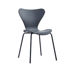 Modern Stackable Dining Chair Navy Blue x 2