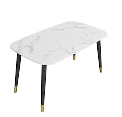 Alexander Marble Dining Table White