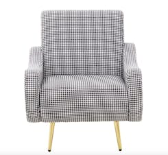 Holli Black & White Checked Armchair