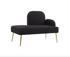 Heather Black Chaise Lounge Chair