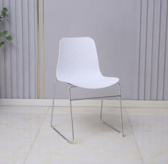 Set of 4 White Stackable Alex Chairs