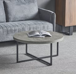 Danny Round Concrete Effect Coffee Table