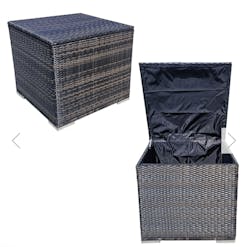 Rattan Garden Storage Box With Lid