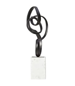 Mirano Black Finish Knot Sculpture