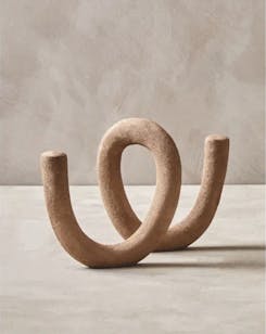 Dunas Large Textured Beige Loop Sculpture