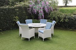 Provence Outdoor Rattan 6 Seat Dining Set in Natural