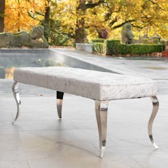 Louis Crushed Velvet Bench