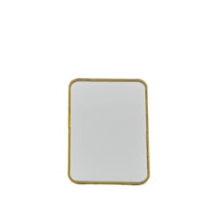 Nala Small Rounded Rectangle Mirror With Antique Brass Finish​